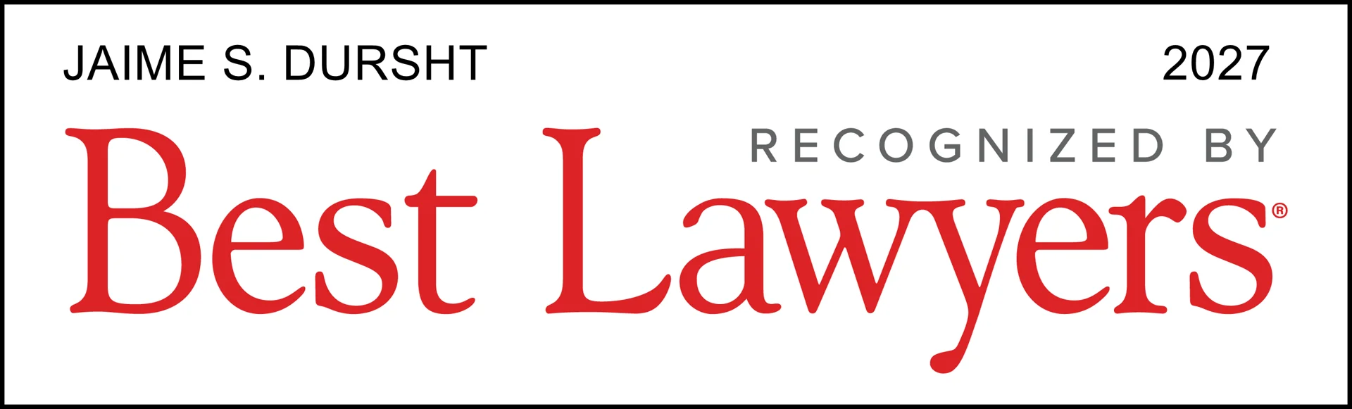 2027 Best Lawyers Jaime